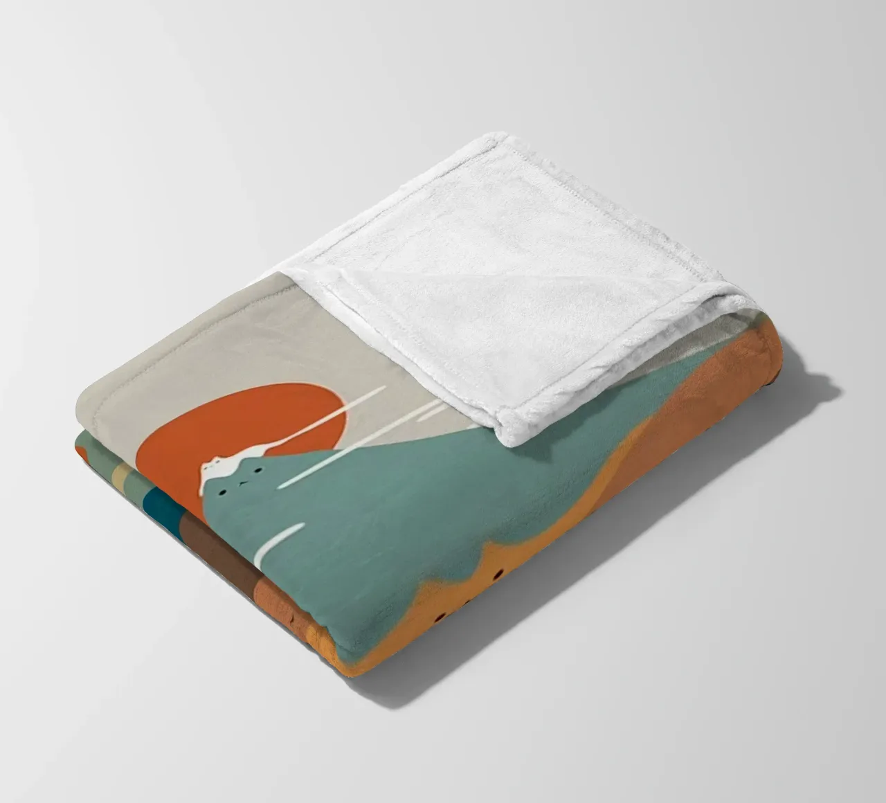 cat shape mountain coperta in pile da melts