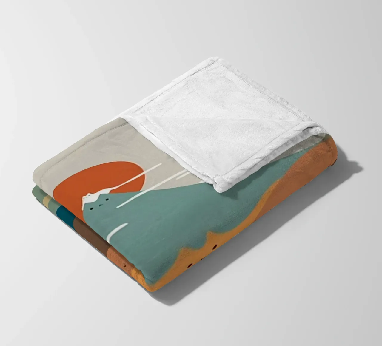 cat shape mountain coperta in pile da melts