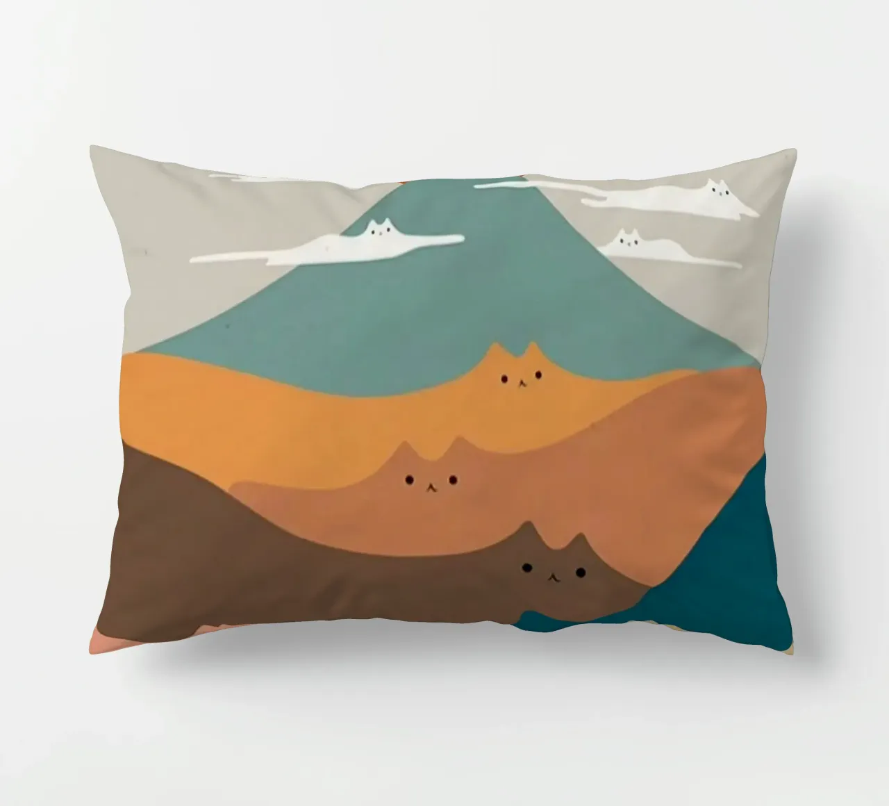 cat shape mountain cuscino da melts