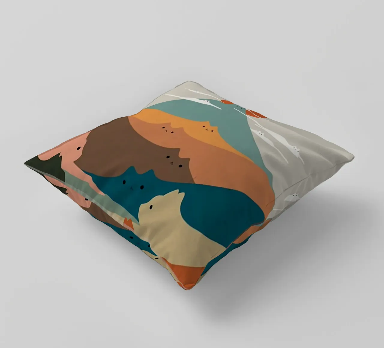 cat shape mountain cuscino da melts