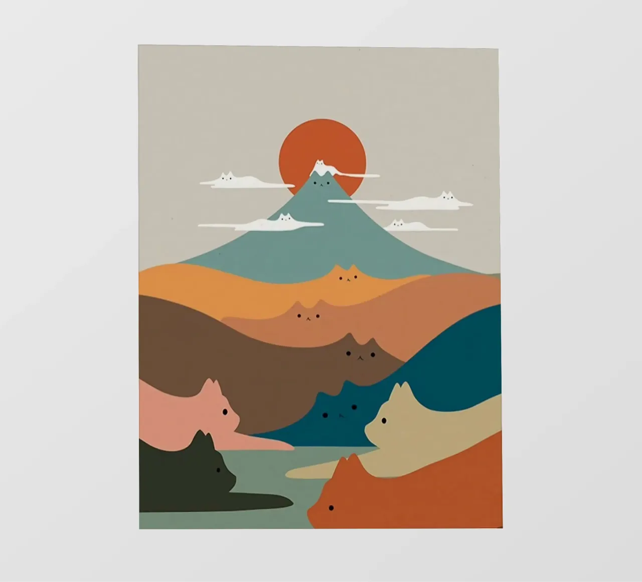 cat shape mountain pellicola backlit da melts
