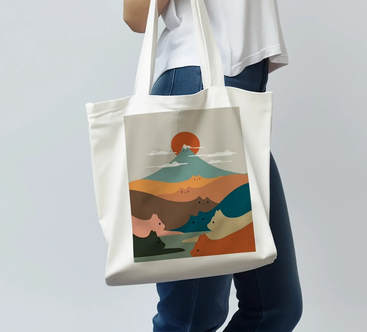cat shape mountain borsa in juta da melts