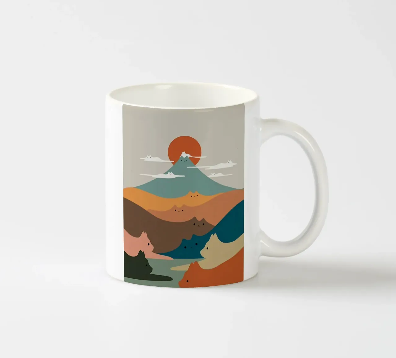 cat shape mountain tazza in ceramica da melts