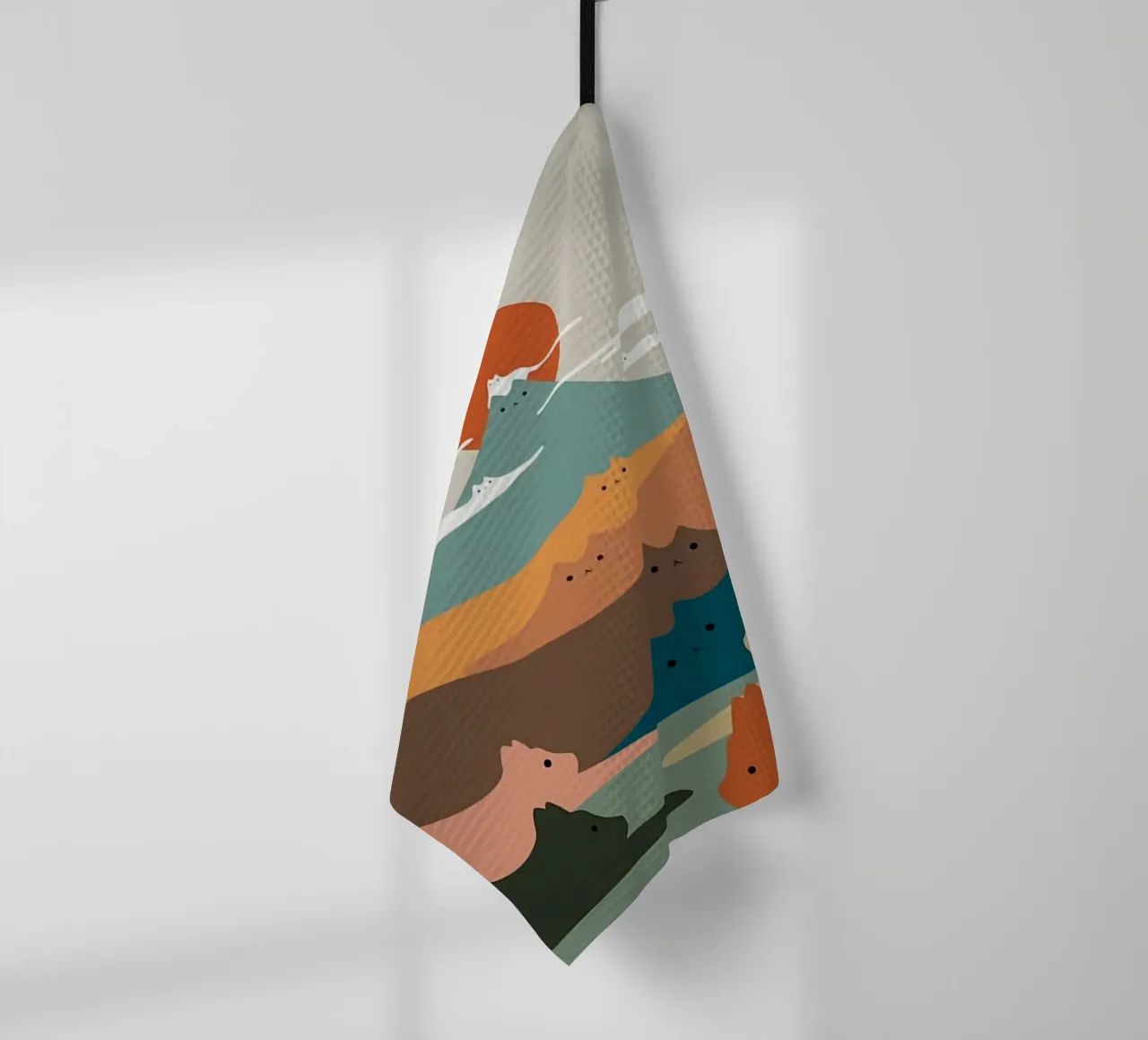 cat shape mountain canovaccio da cucina da melts