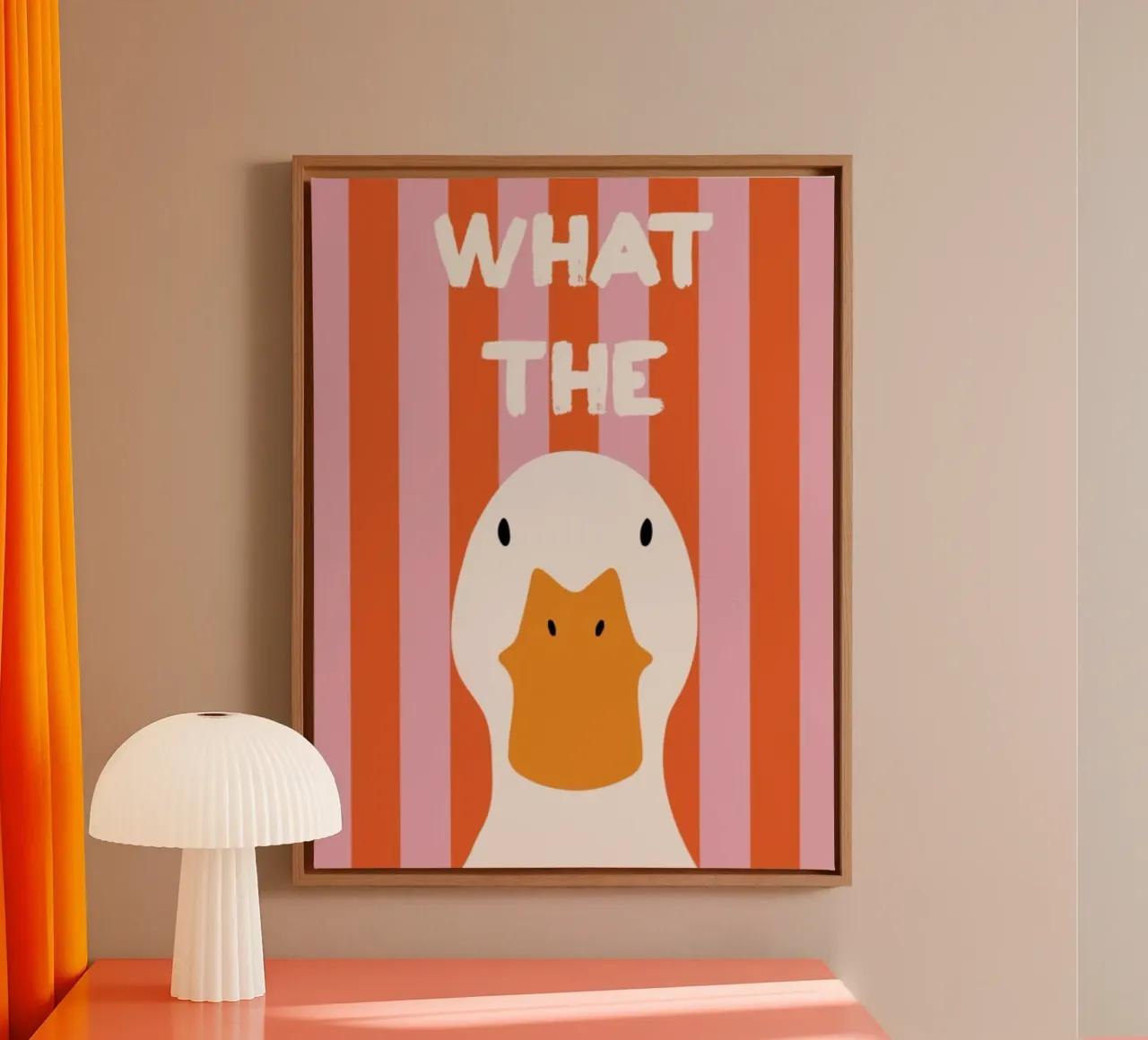 what the duck canvas with Floater frame by hamily