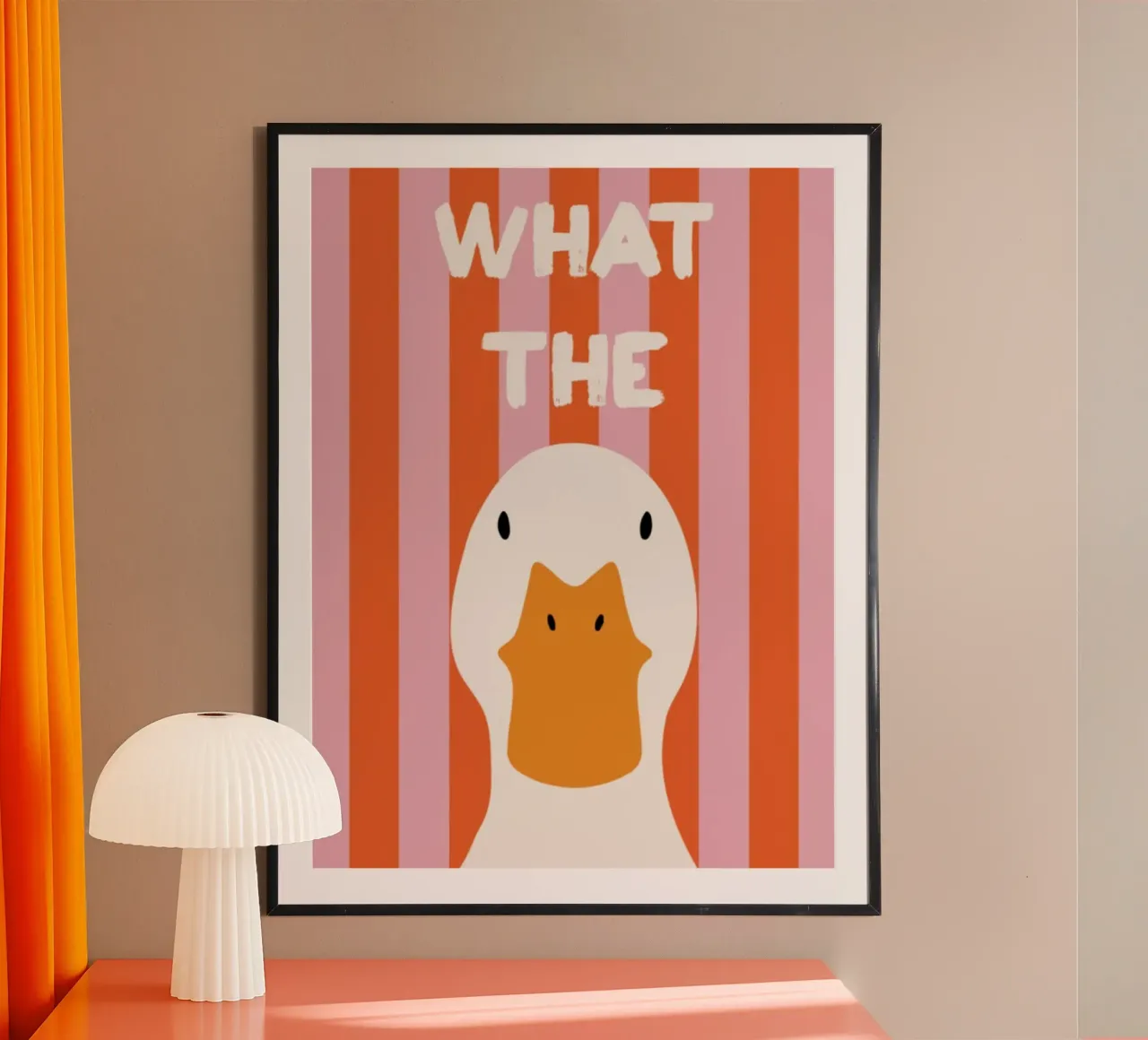 what the duck poster con telaio in plastica da hamily