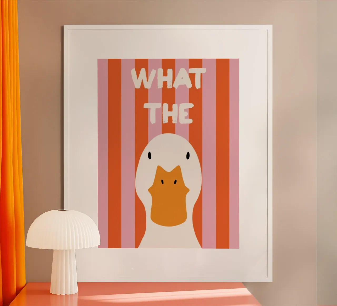 what the duck poster con telaio in plastica da hamily