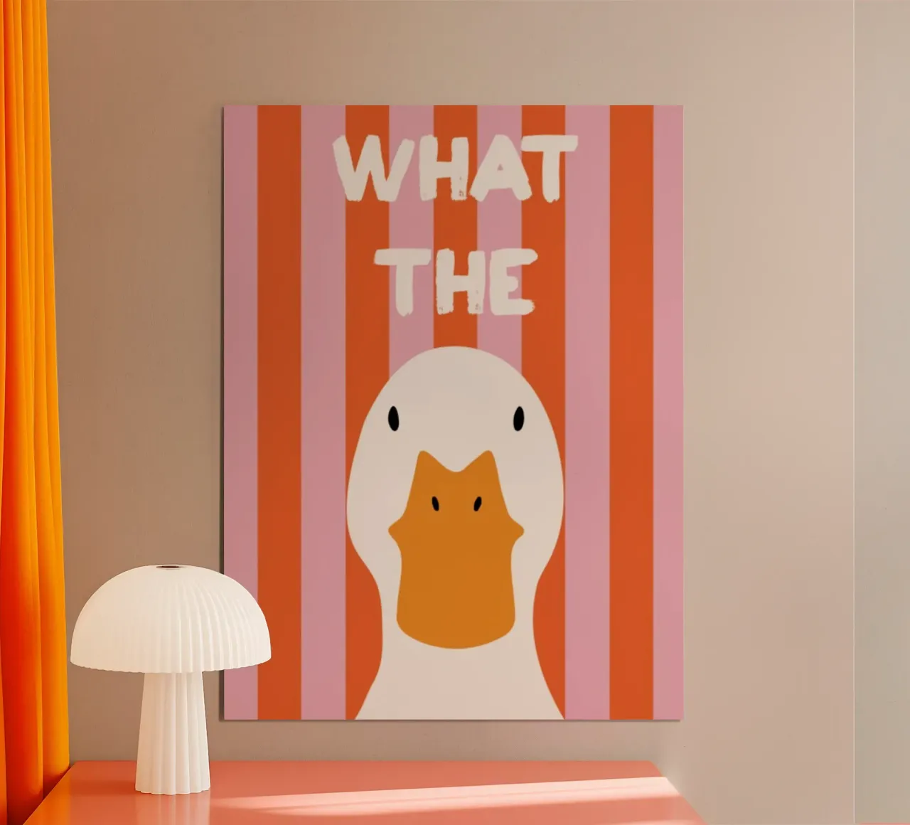 what the duck poster con telaio in plastica da hamily