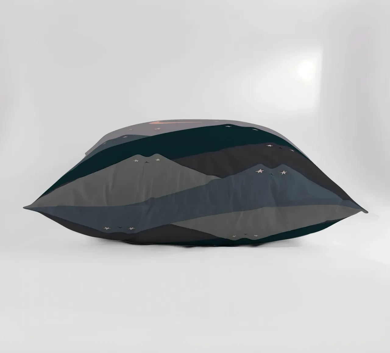 cat shape mountain wave in moonight cuscino da melts