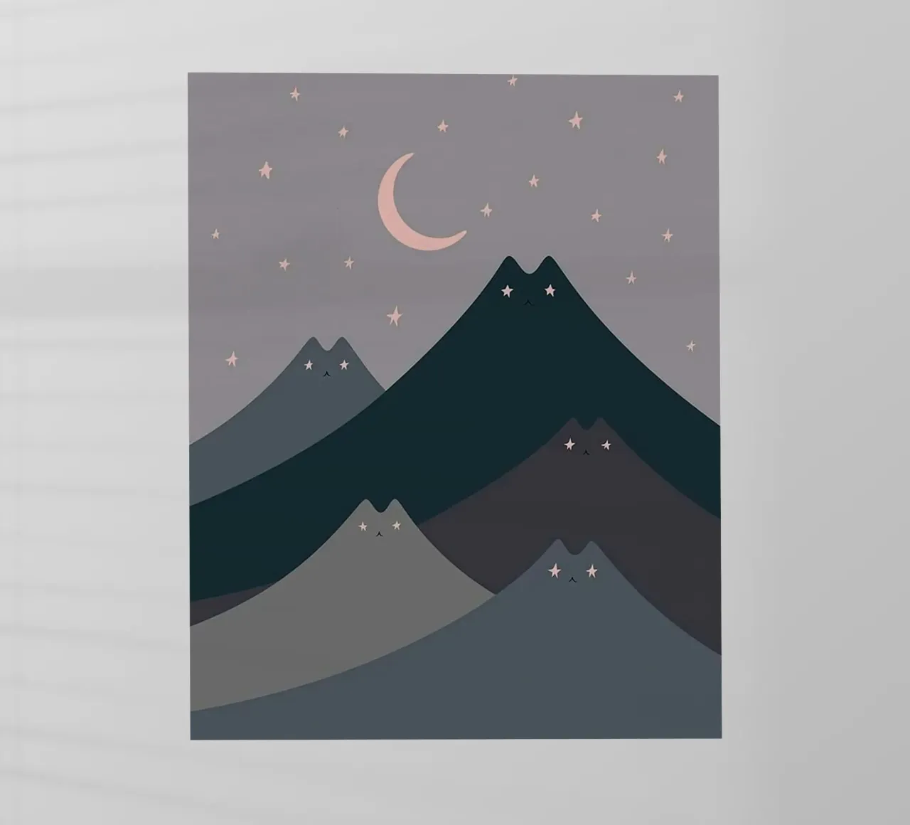 cat shape mountain wave in moonight pellicola backlit da melts