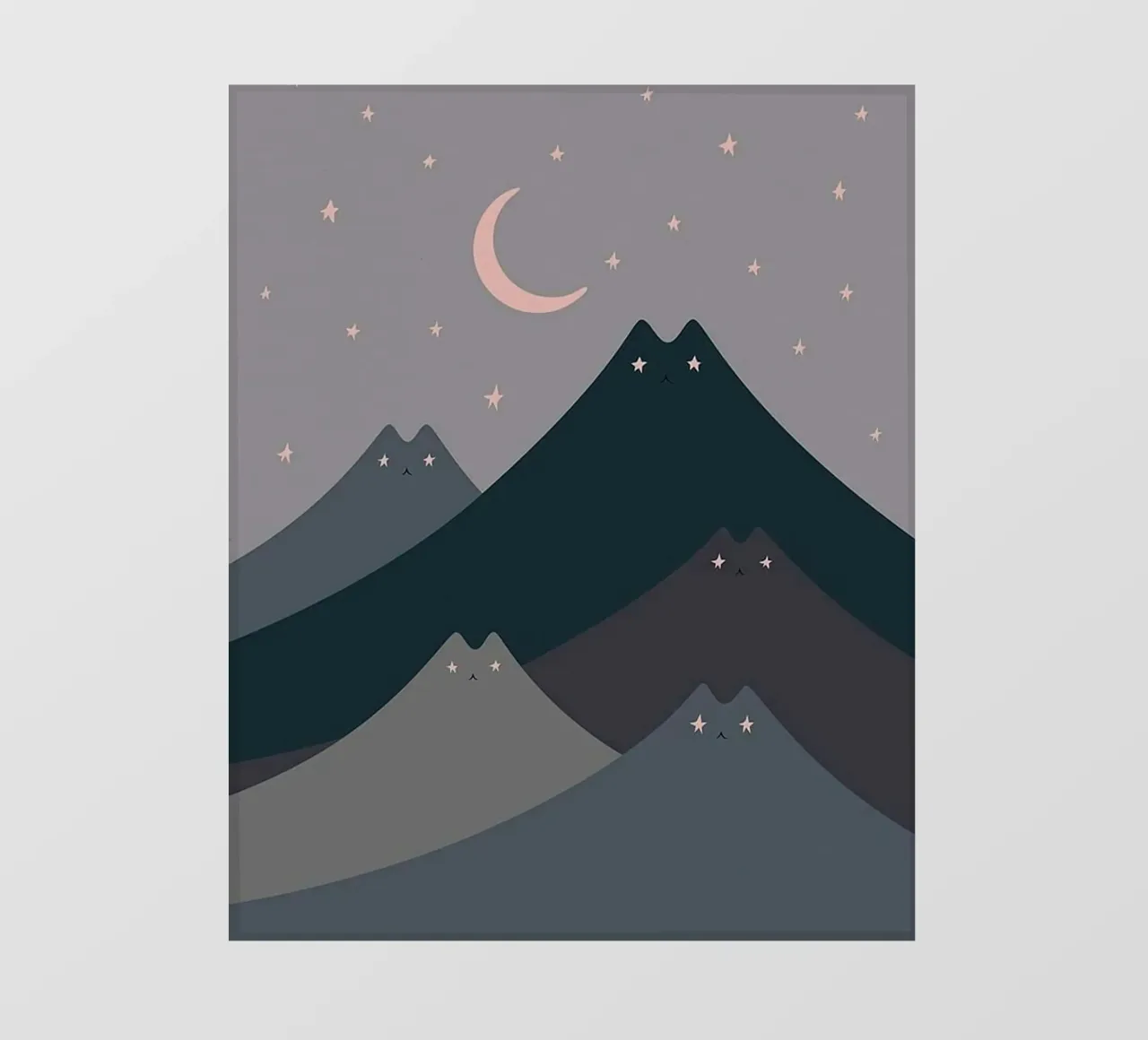 cat shape mountain wave in moonight pellicola backlit da melts