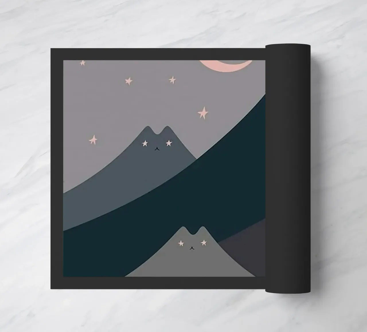 cat shape mountain wave in moonight zerbino da melts