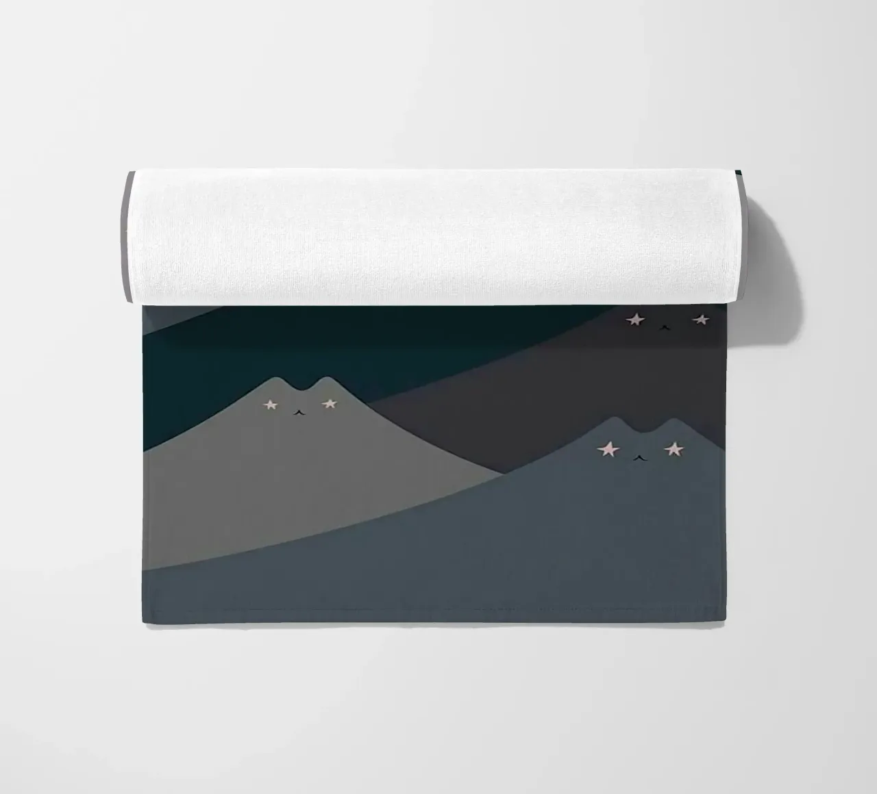 cat shape mountain wave in moonight telo mare da melts