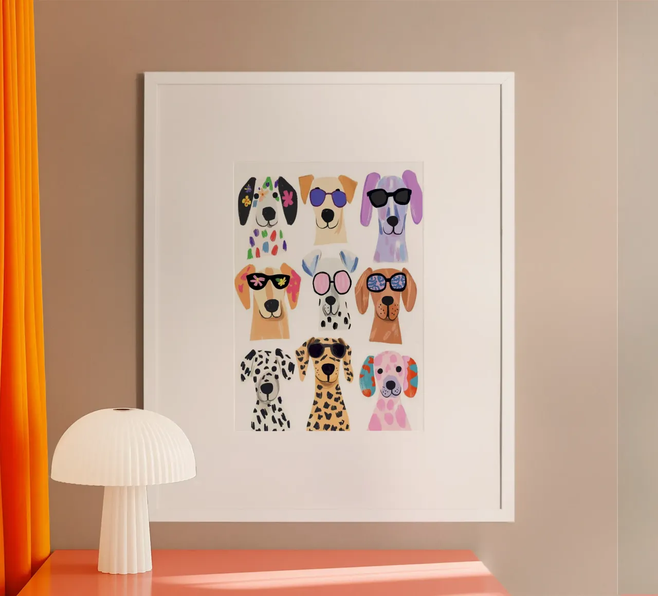 dog cool in collection poster con telaio in legno da melts