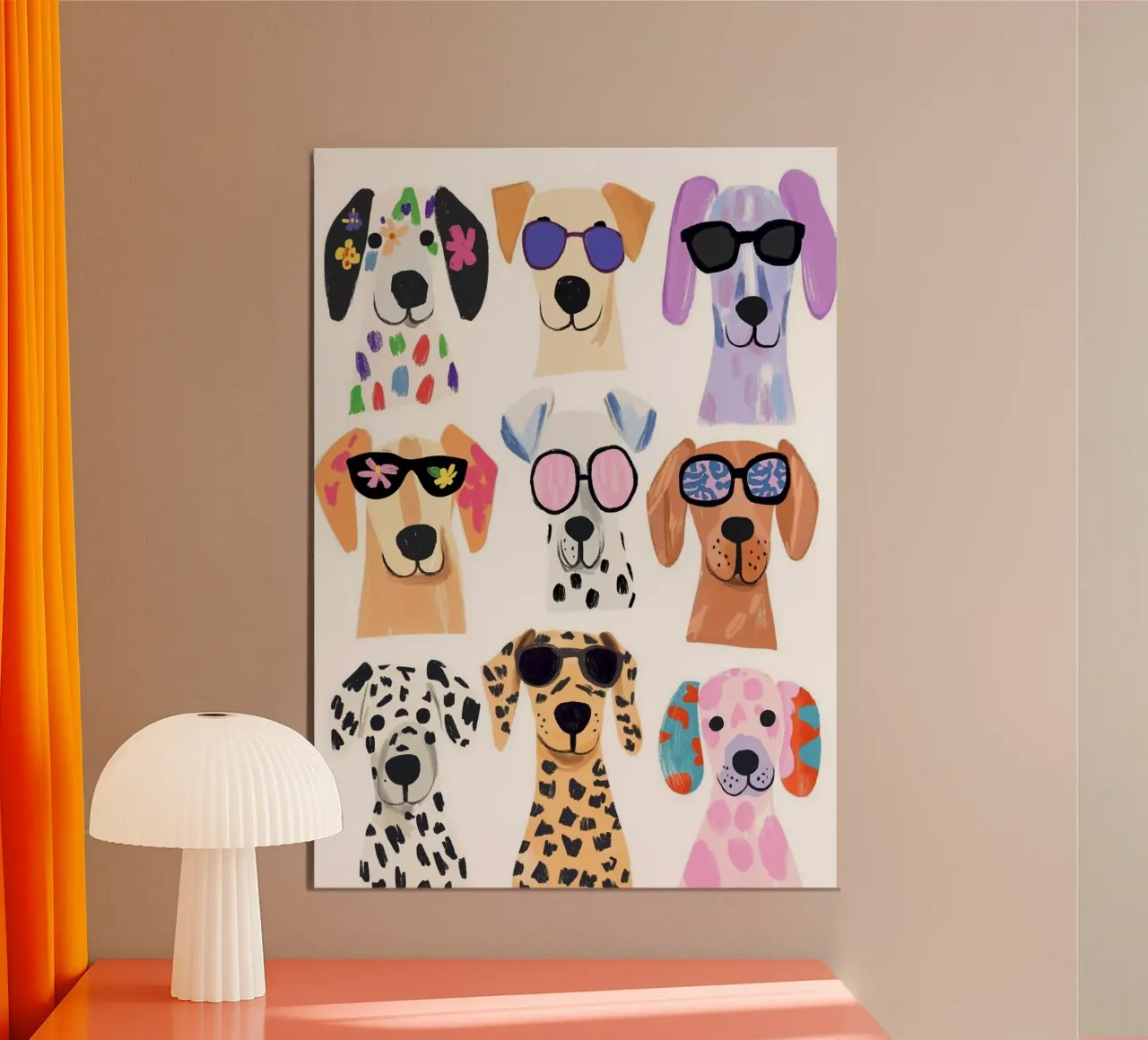 dog cool in collection poster con telaio in legno da melts