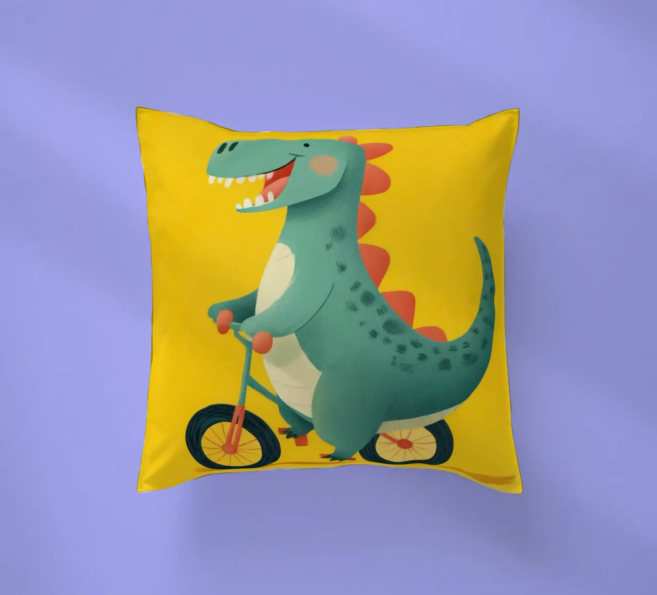 Dino on Wheels kussen van Kiara