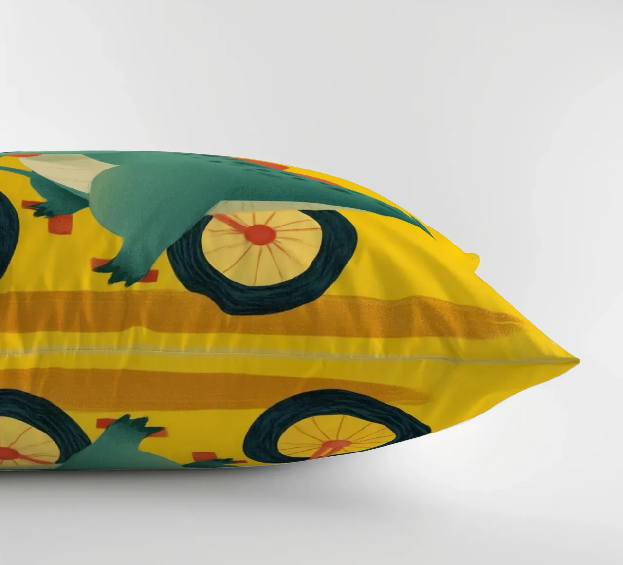 Dino on Wheels kussen van Kiara