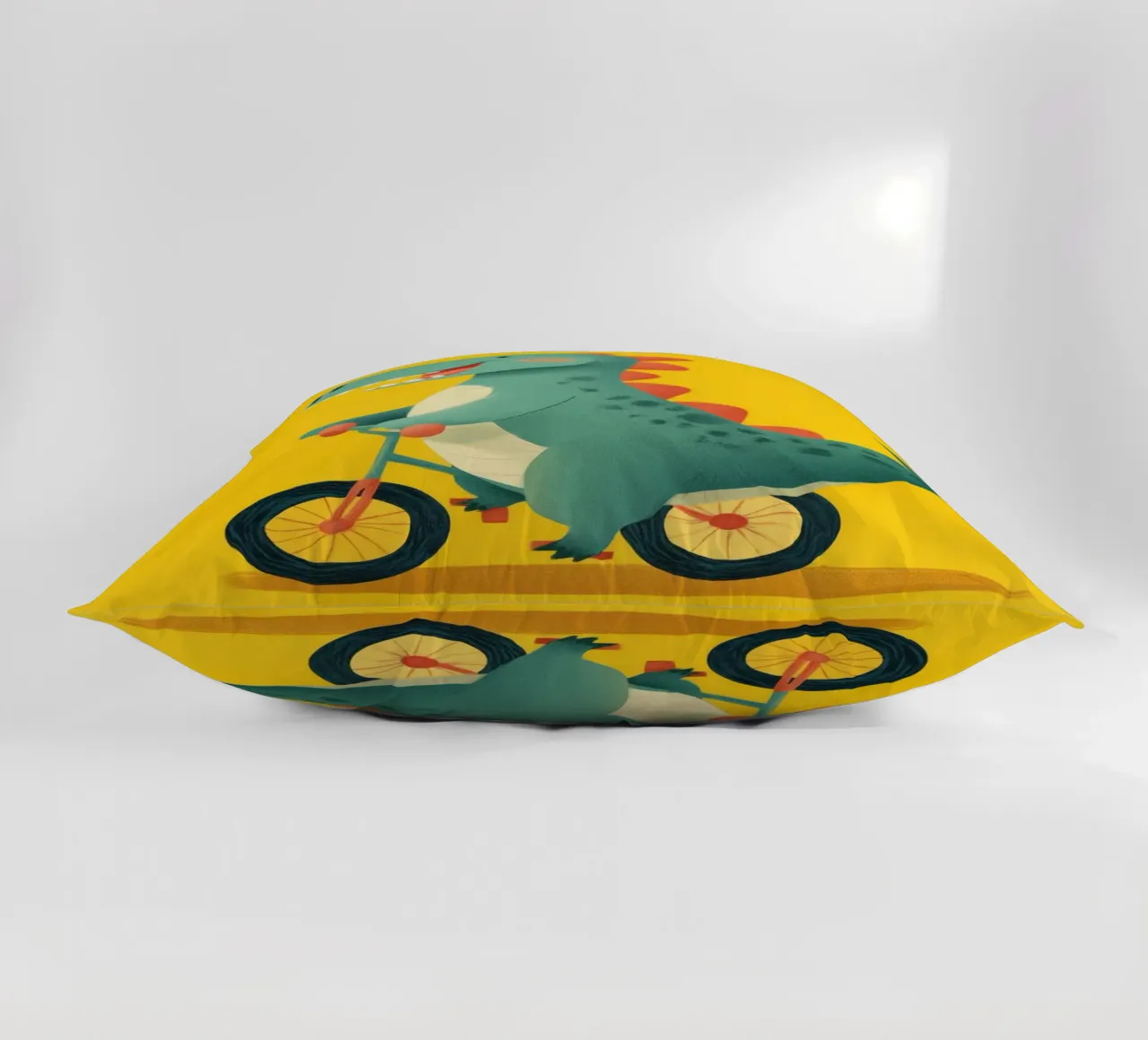 Dino on Wheels kussen van Kiara