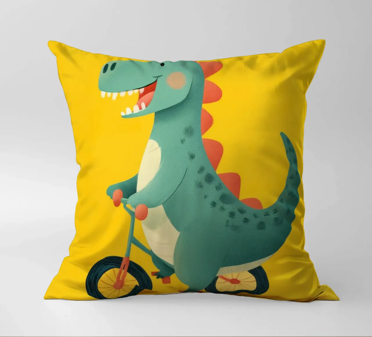 Dino on Wheels kussen van Kiara