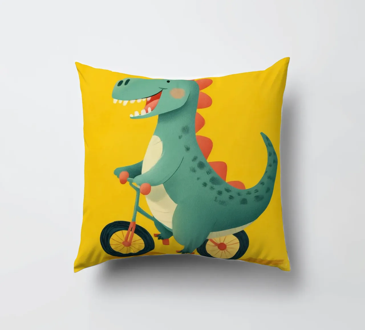 Dino on Wheels kussen van Kiara