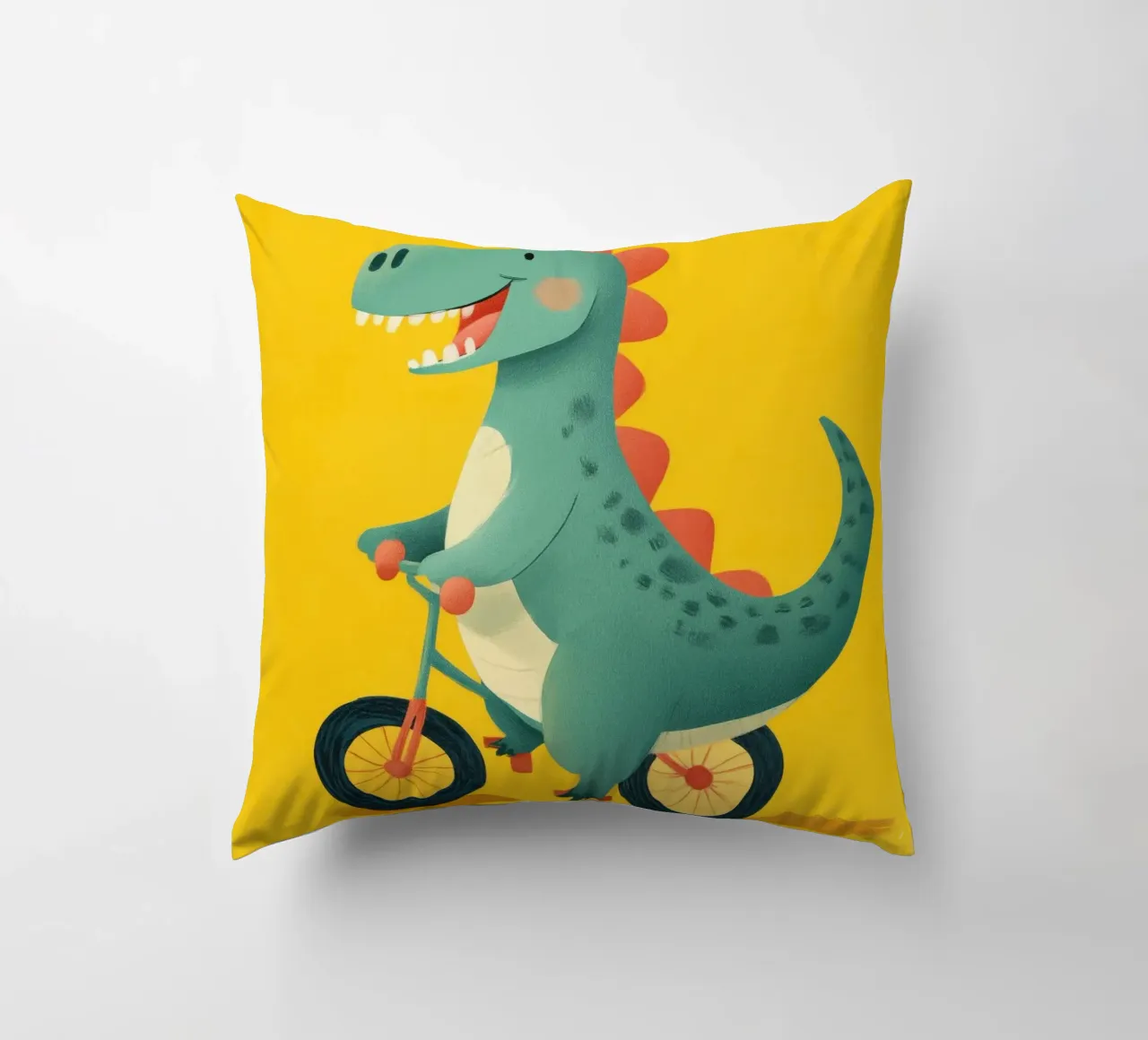 Dino on Wheels kussen van Kiara