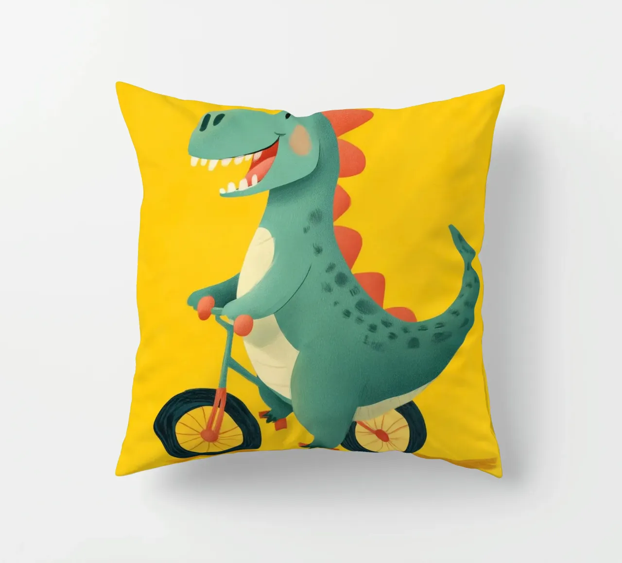 Dino on Wheels kussen van Kiara