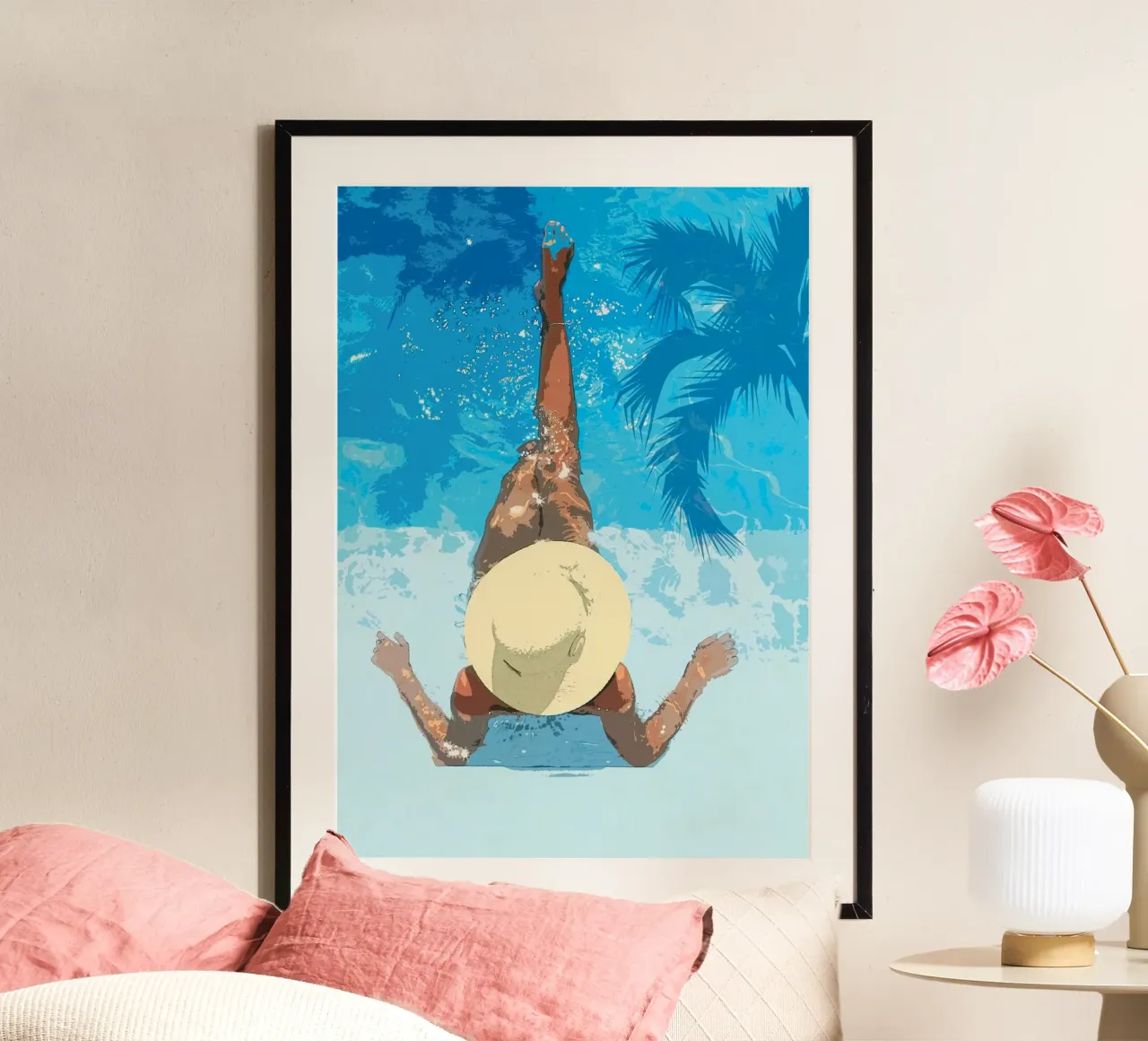 chill in pool girl poster da melts