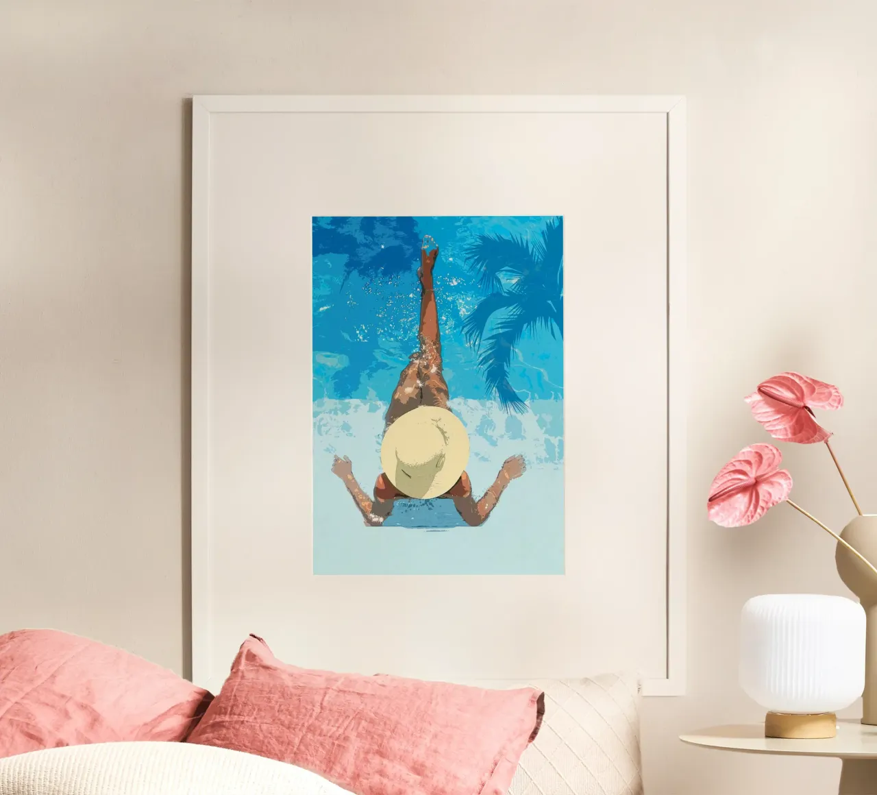 chill in pool girl poster da melts