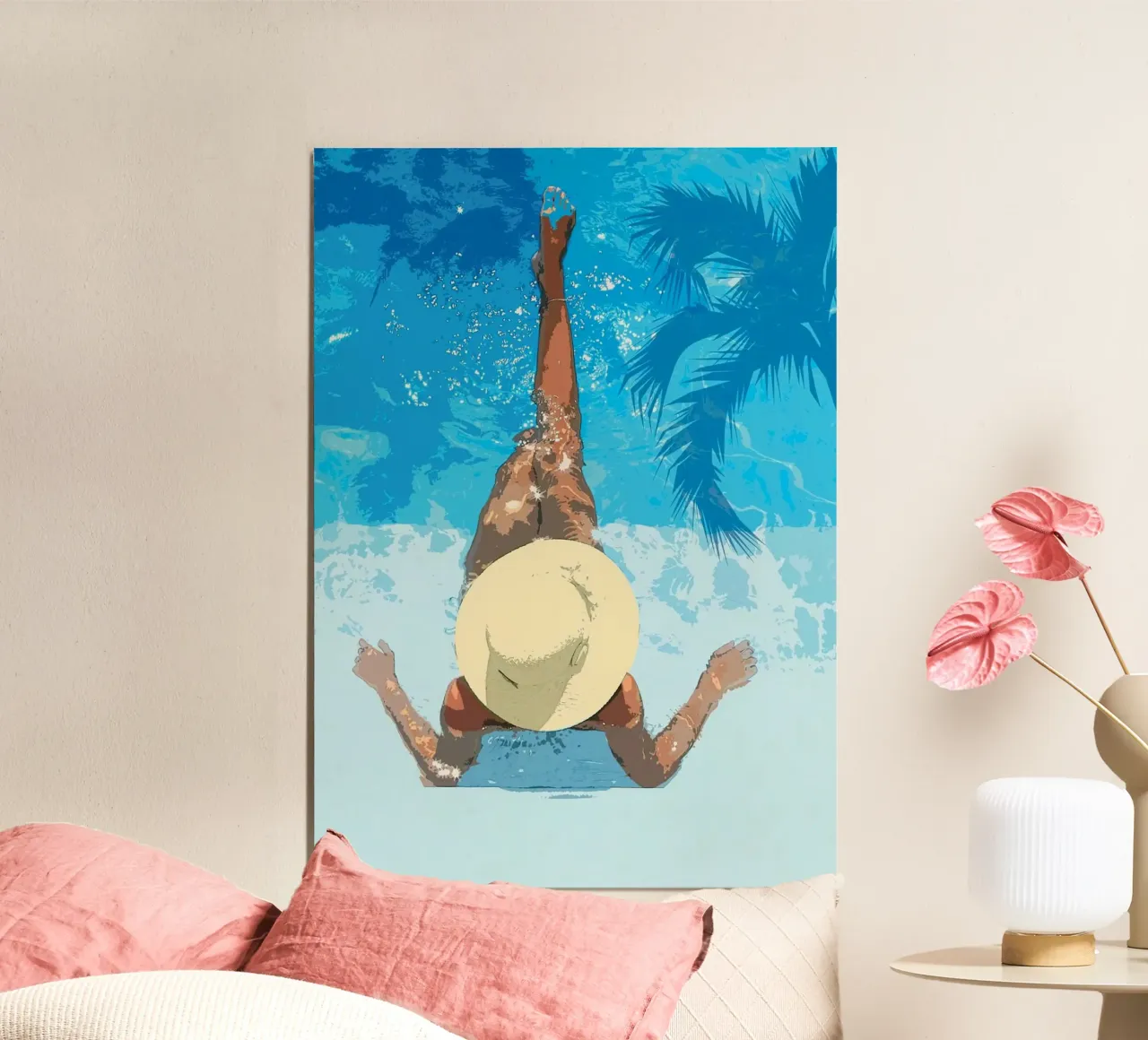 chill in pool girl poster da melts