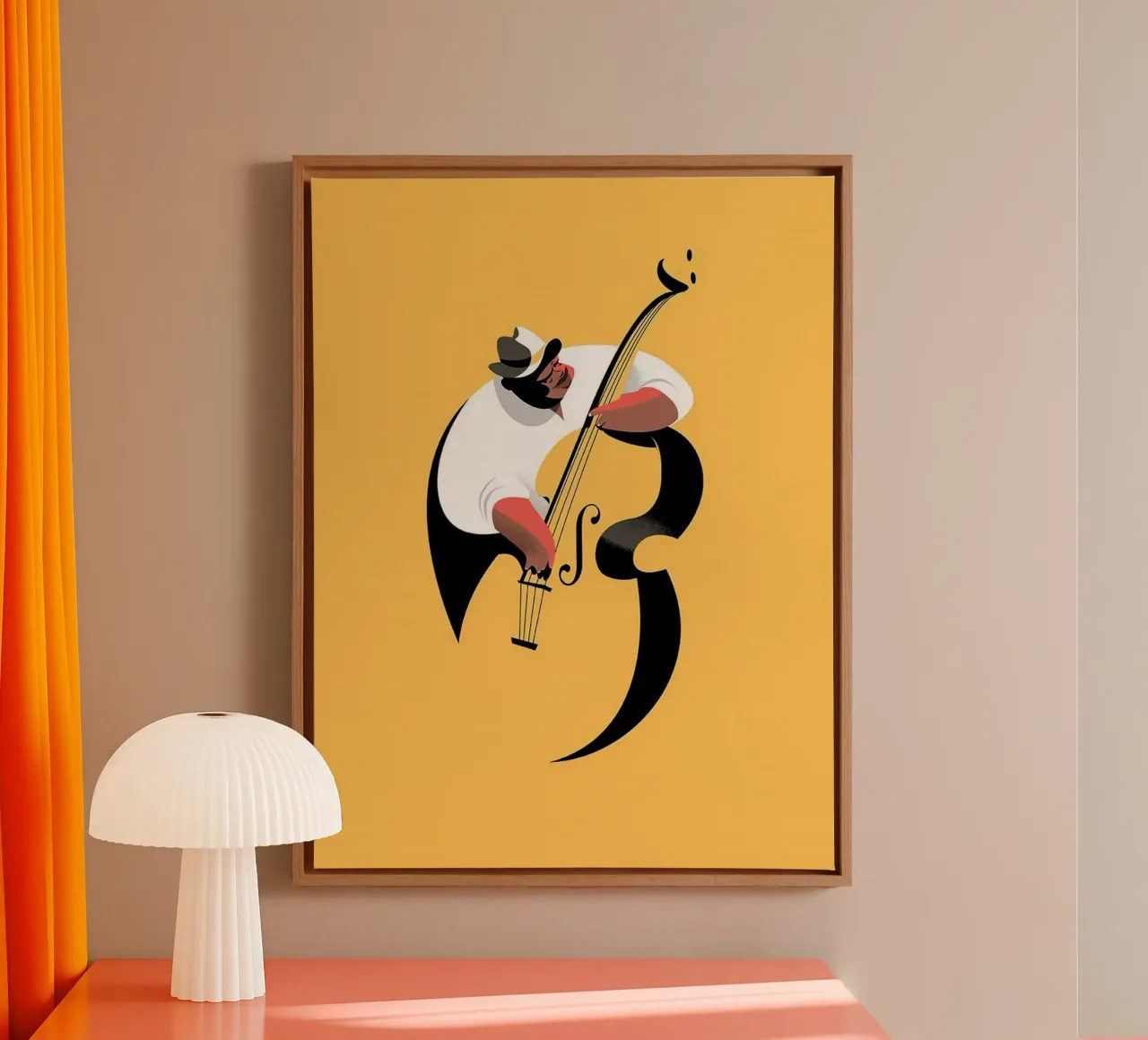 the symbolic musician Leinwand mit Schattenfugenrahmen von hamily