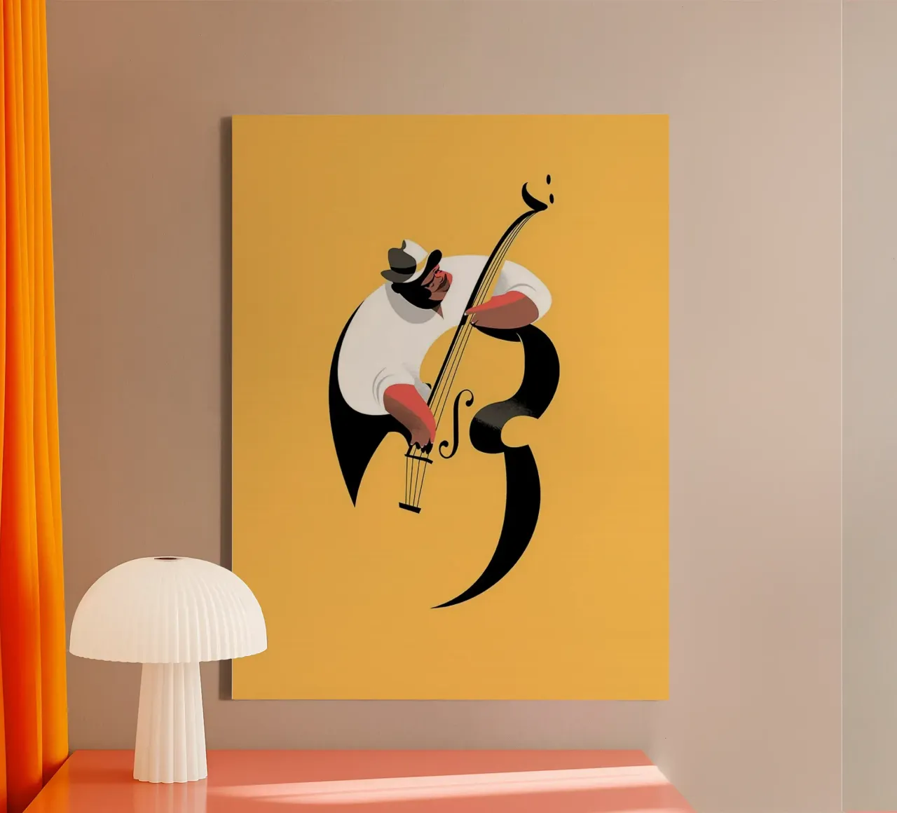 the symbolic musician Leinwand mit Schattenfugenrahmen von hamily