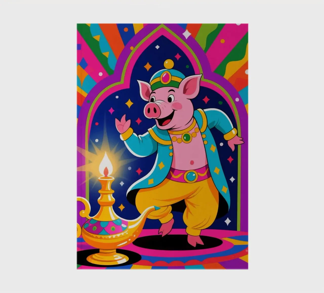 genie lamp pig notebook by knowledge
