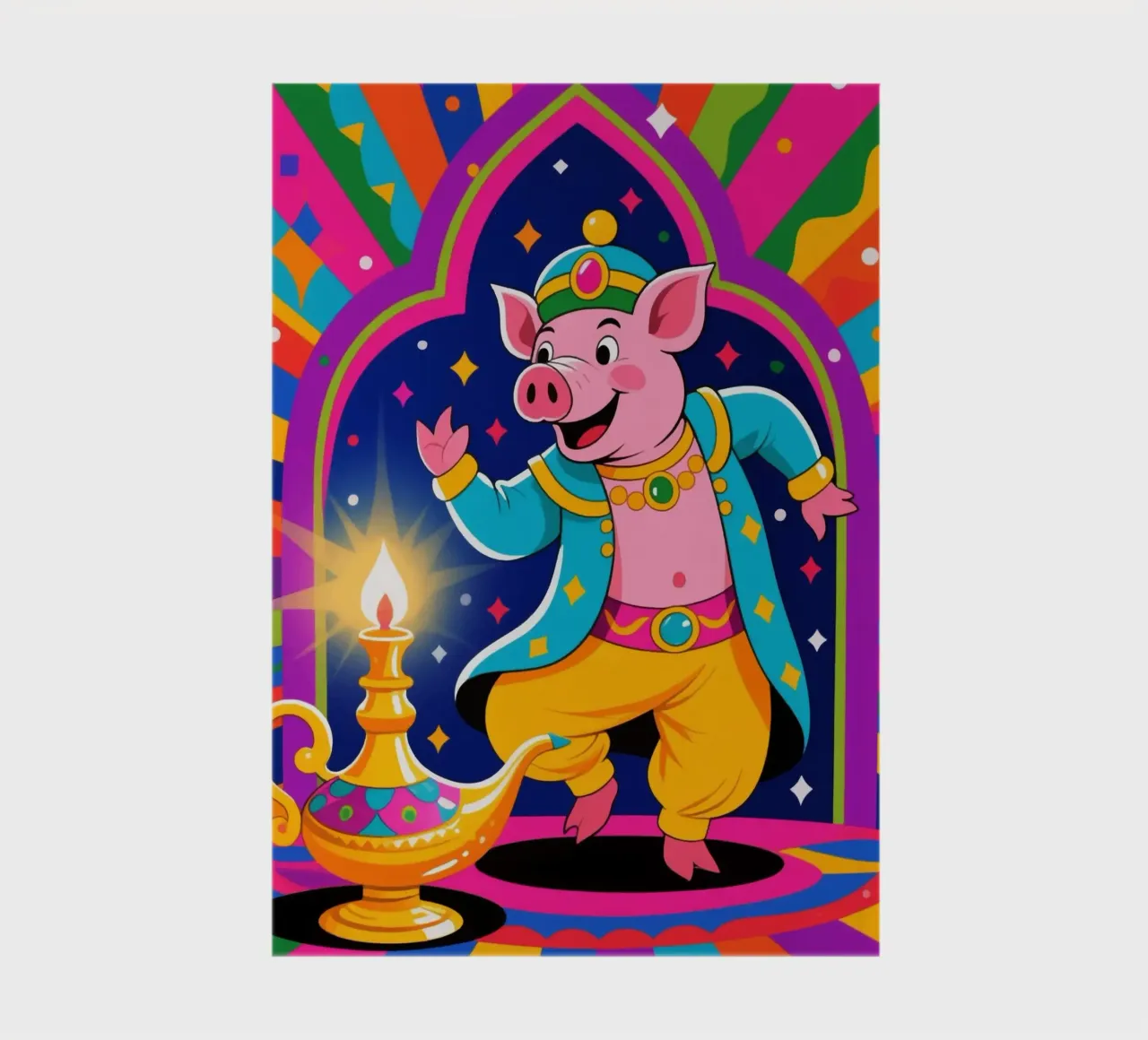 genie lamp pig notebook by knowledge