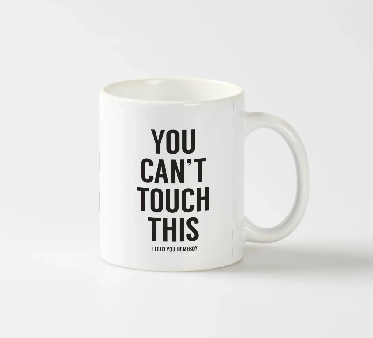 You can't touch this II ceramic mug by Balazs Solti