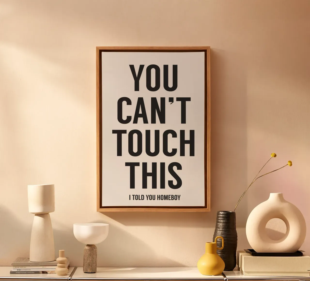 You can't touch this II tela con Cornice a cassetta da Balazs Solti