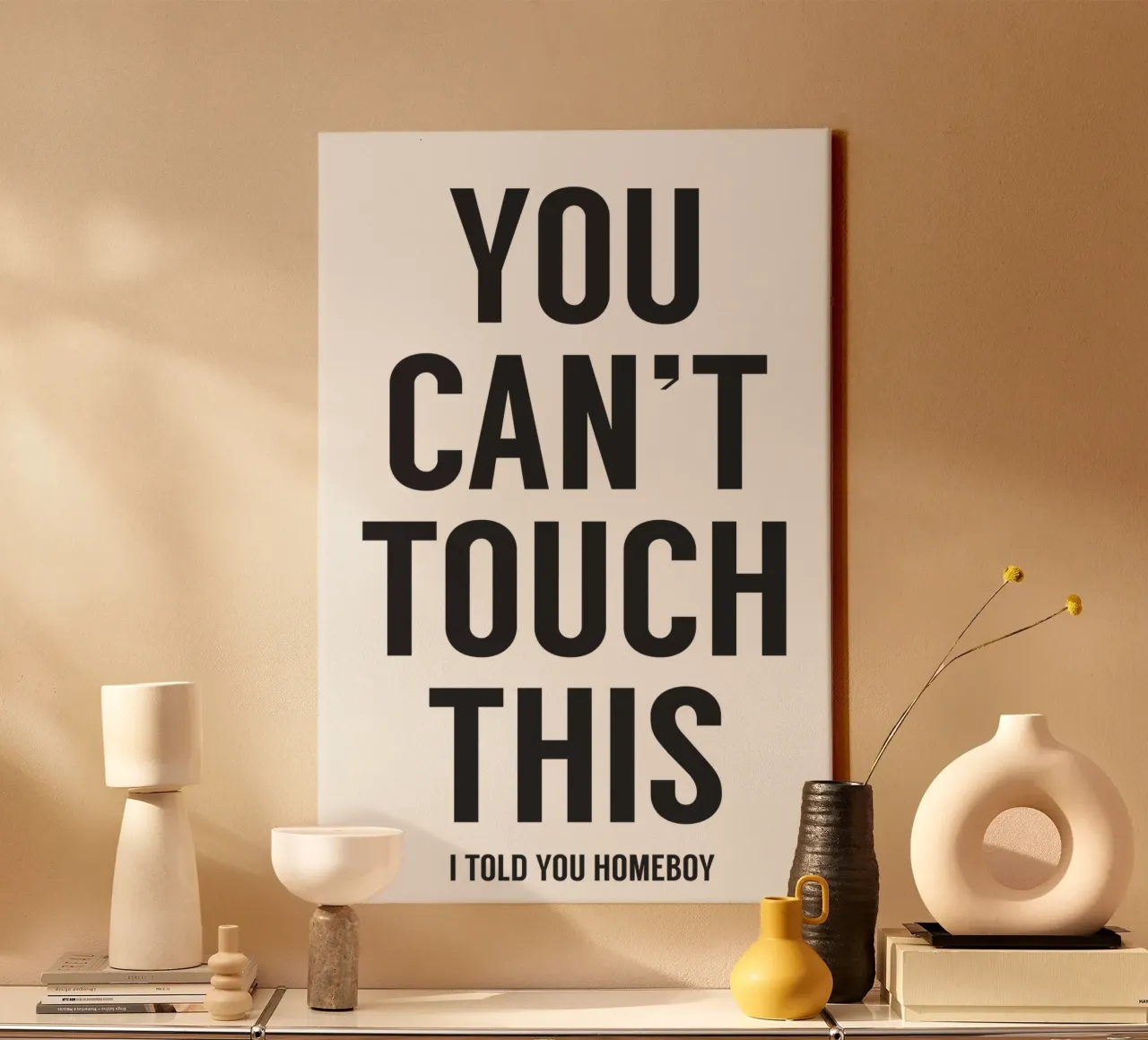 You can't touch this II tela con Cornice a cassetta da Balazs Solti