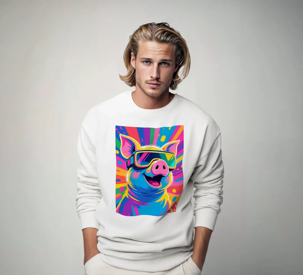 Color Piggy VR Tech felpa da knowledge