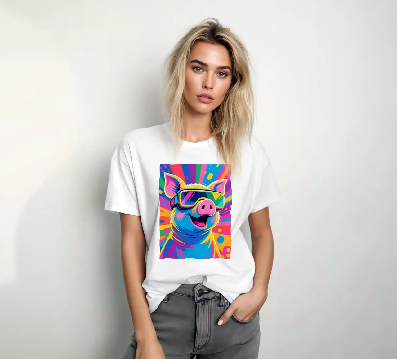 Color Piggy VR Tech t-shirt da knowledge