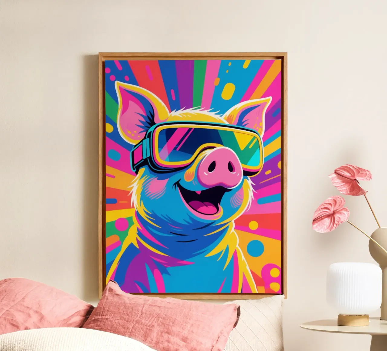Color Piggy VR Tech tela con Cornice a cassetta da knowledge