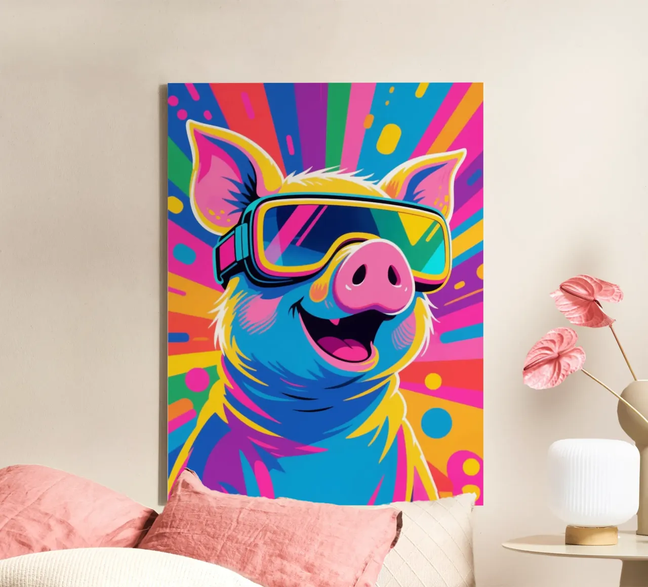 Color Piggy VR Tech tela con Cornice a cassetta da knowledge