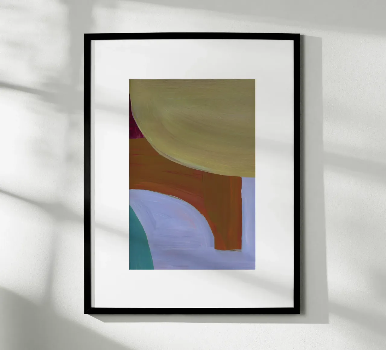 Painted Shapes 1 poster con telaio in alluminio da Mareike Böhmer