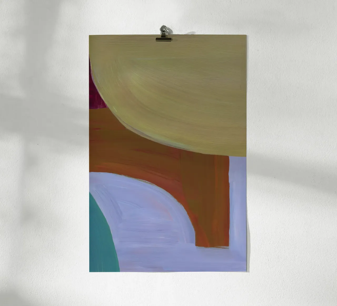 Painted Shapes 1 poster con telaio in alluminio da Mareike Böhmer
