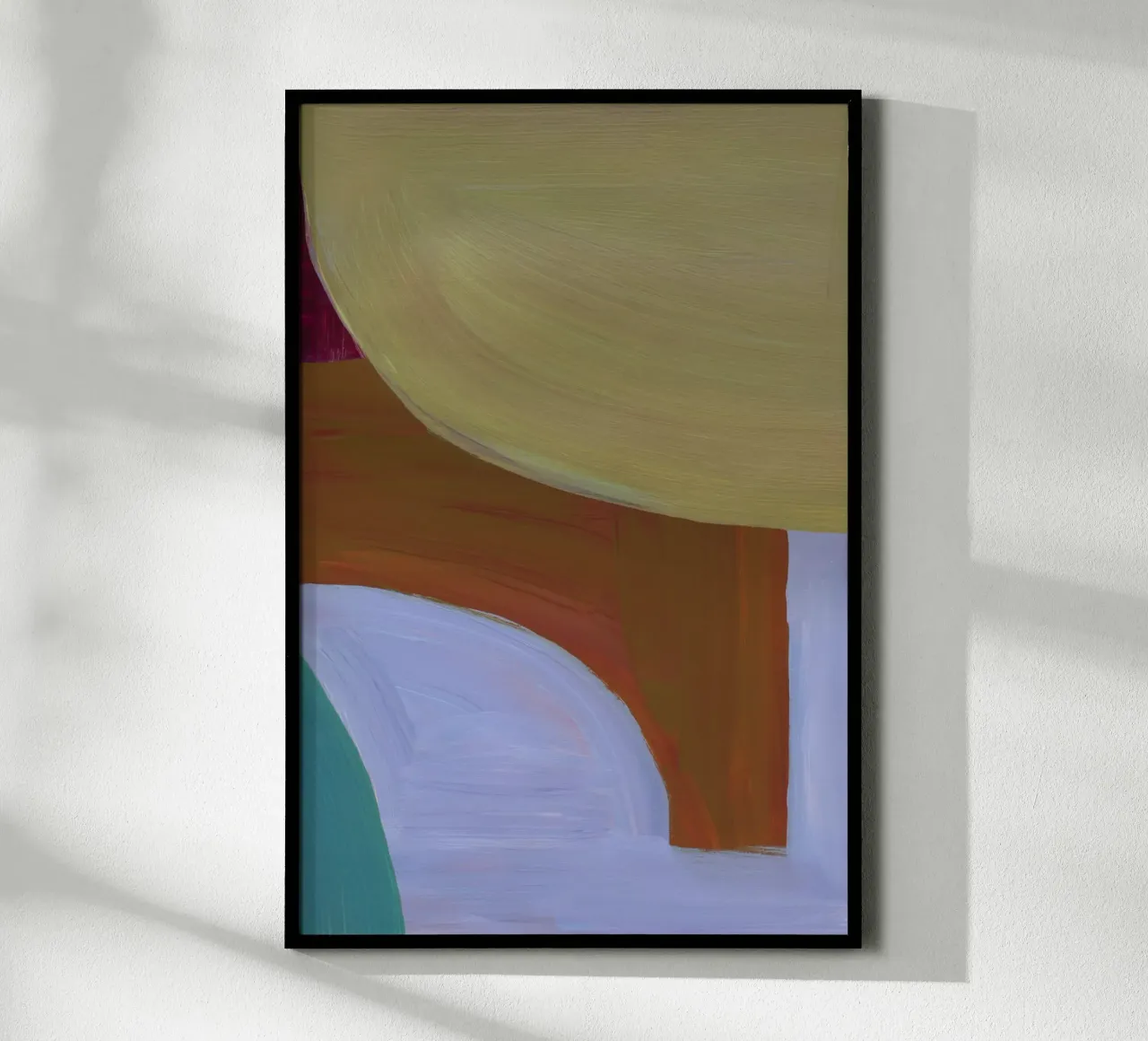 Painted Shapes 1 poster con telaio in alluminio da Mareike Böhmer