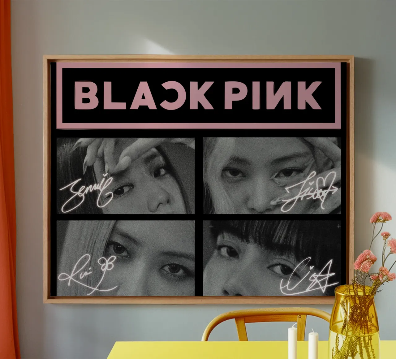 Ogen Dansen Blackpink canvas met Baklijst van grass.studio_