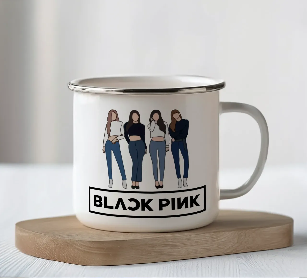 Blackpink K-pop tazza in smalto da grass.studio_