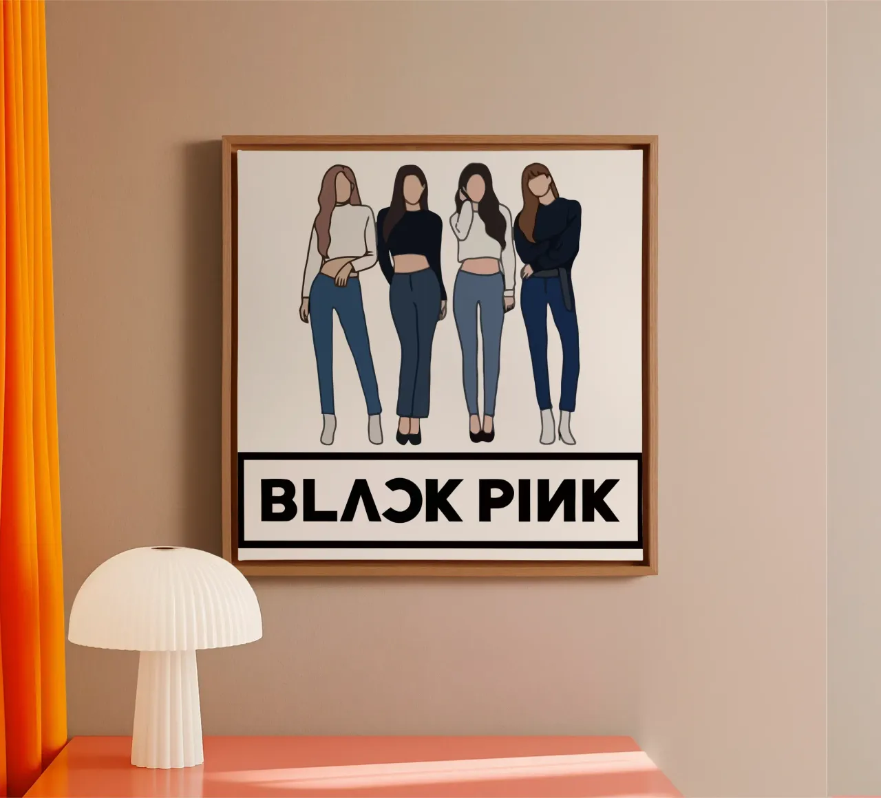 Blackpink K-pop tela con Cornice a cassetta da grass.studio_