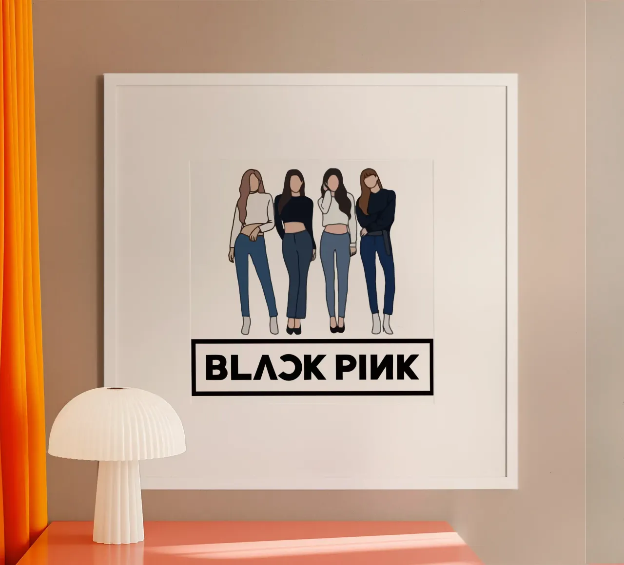 Blackpink K-pop poster con telaio in legno da grass.studio_