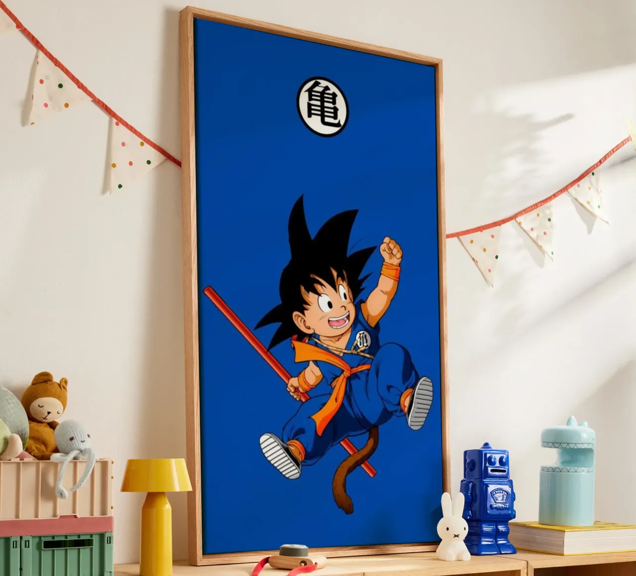 Dibujos animados de DBZ Camiseta clásica lienzo con Marco flotante de jamsa_ve