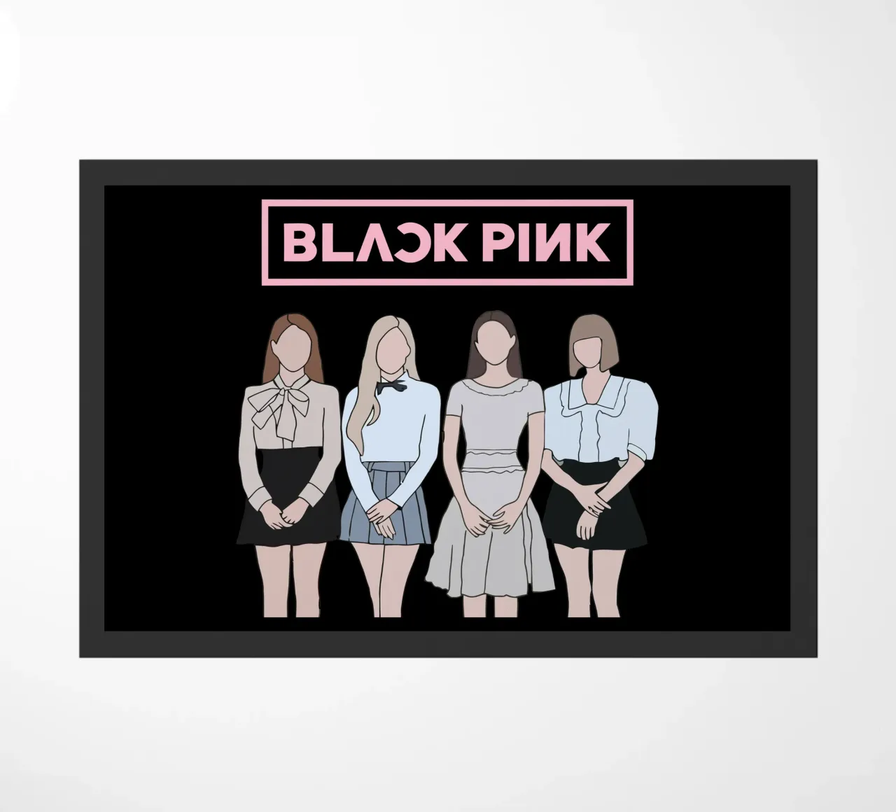Vettore piatto K-pop Blackpink zerbino da igoshdesigns