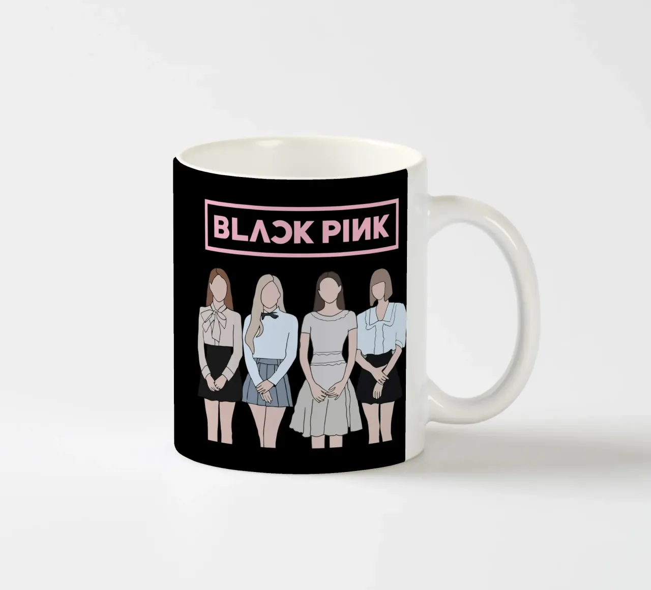Vettore piatto K-pop Blackpink tazza in ceramica da igoshdesigns